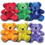 6 Colorful Bears From Plush In A Rush