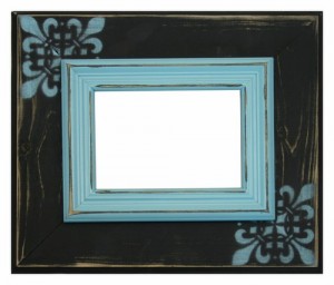 Black & Aqua Colored Frame