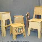 Wooden Folding Stools