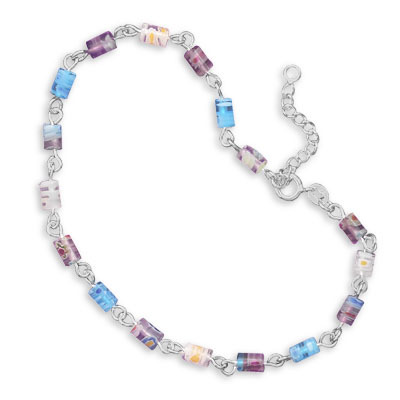 Millefiori Bead Anklet